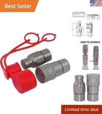 Reliable 1/2" NPT Hydraulic Coupling Set: Quick Connect for Heavy Equipment
