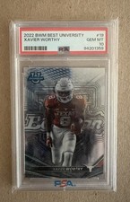 2022 Bowman U Best University Card #19 Xavier Worthy PSA 10