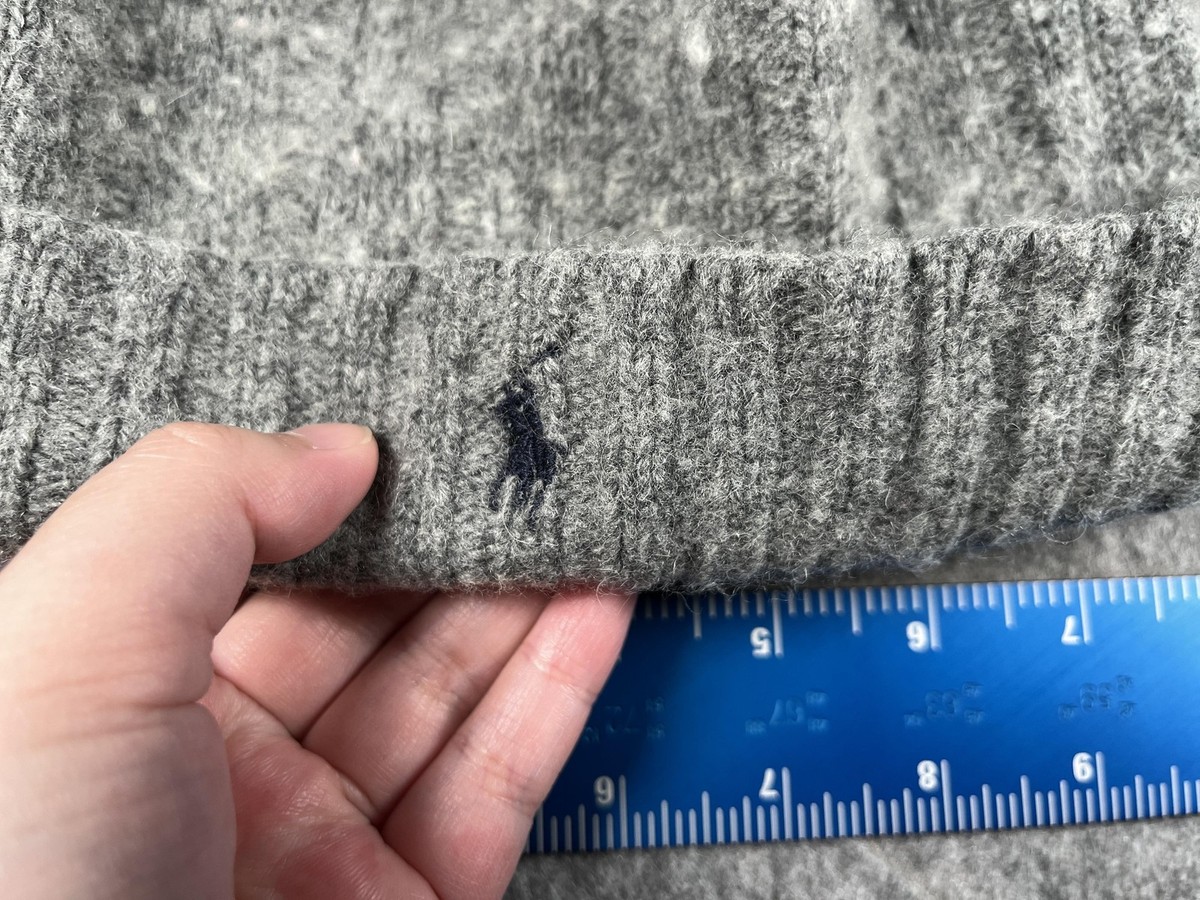 Polo By Ralph Lauren Gray Lambswool Womens Beanie Winter Warm Casual Outdoors Polo Ralph Lauren Beanie Hats for Women for sale | eBay main image 3