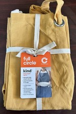 Full Circle Plant-Dyed Bib Apron Yellow Organic Cotton Adjustable Strap