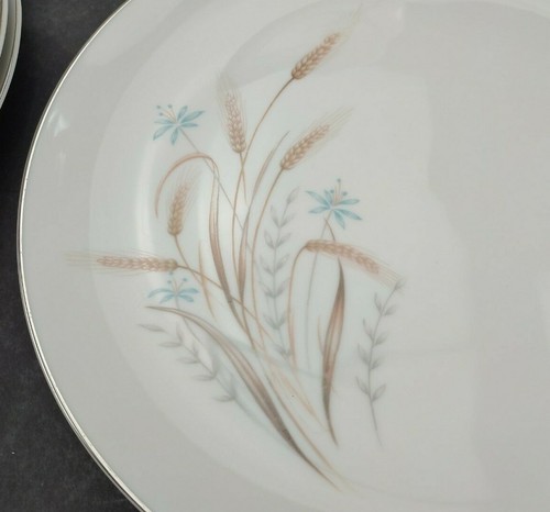 Norcrest Herbstbrise Weizenmuster feines China 43er Set gebraucht Vintage - Bild 9 von 12