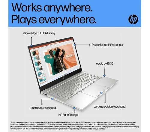 HP Pavilion 14" FHD IPS LCD Touch Screen Laptop Intel - 16GB 512GB - Fingerprint - Picture 2 of 7