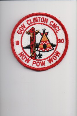 1990 Governor Clinton Council How Pow Wow patch