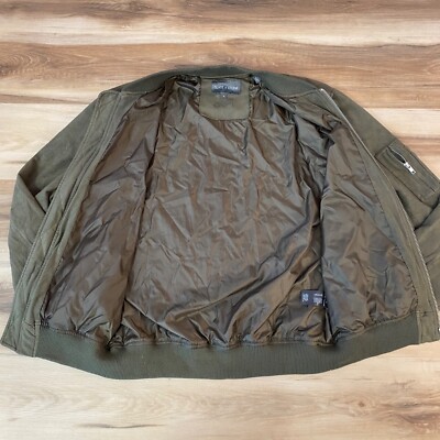 Slate & Stone Jacket Mens XL Green Faux Suede Full Zip Lightweight