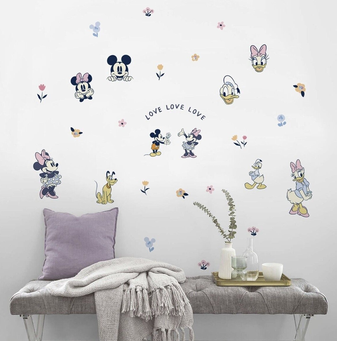 Minnie Mouse Wall STICKERS set Furniture decals Disney Daisy 50x70 cm girl room
