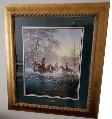 Jack Terry  Slow & Easy  Print 709/750 Beautifully Framed & Matted. Hard to Find