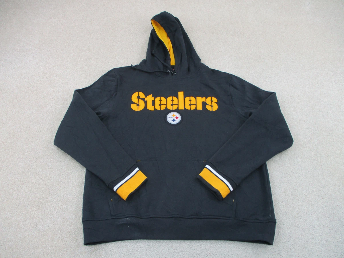 Pittsburgh Steelers Sweater Adult Large Black Yellow Football Sweatshirt Men A9