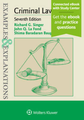 Examples & Explanations for Criminal Law - Paperback By Richard G. Singer - GOOD