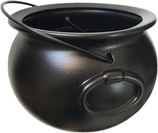 8" Black Cauldron Kettle - Halloween & St. Patrick's Decor