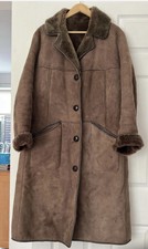 Ladies Genuine Nursey’s Long Sheepskin , Suede Coat, Vintage