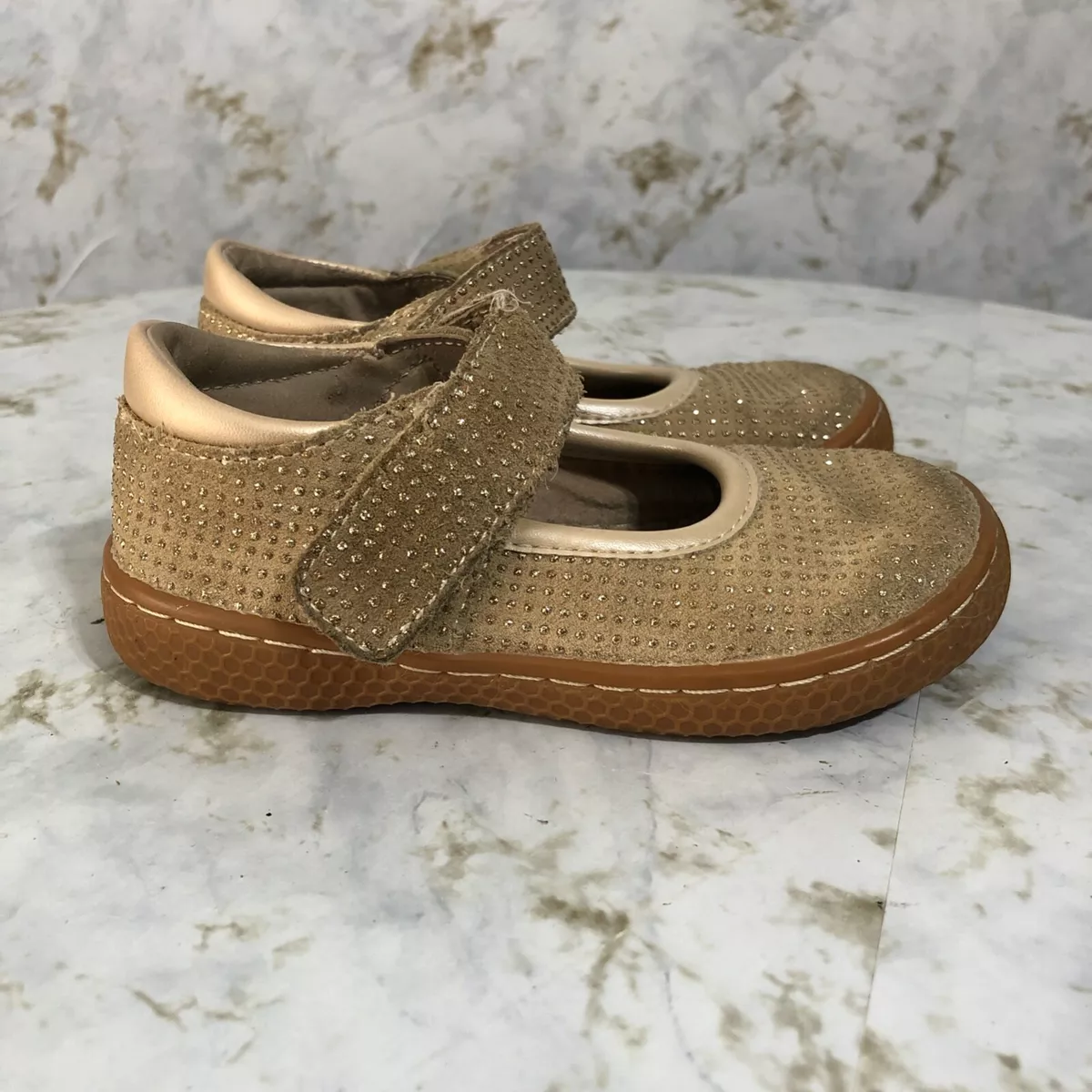 Livie Luca Toddler Girls Size 8 Shoes Brown Studded Mary Jane