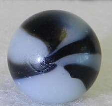  18914m Vintage Peltier Glass NLR Zebra Marble .59 Inches