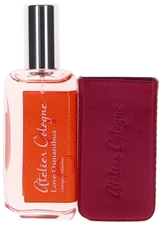 Love Osmanthus By Atelier Cologne Absolue 1oz with Rose Anonyme Leather Case New