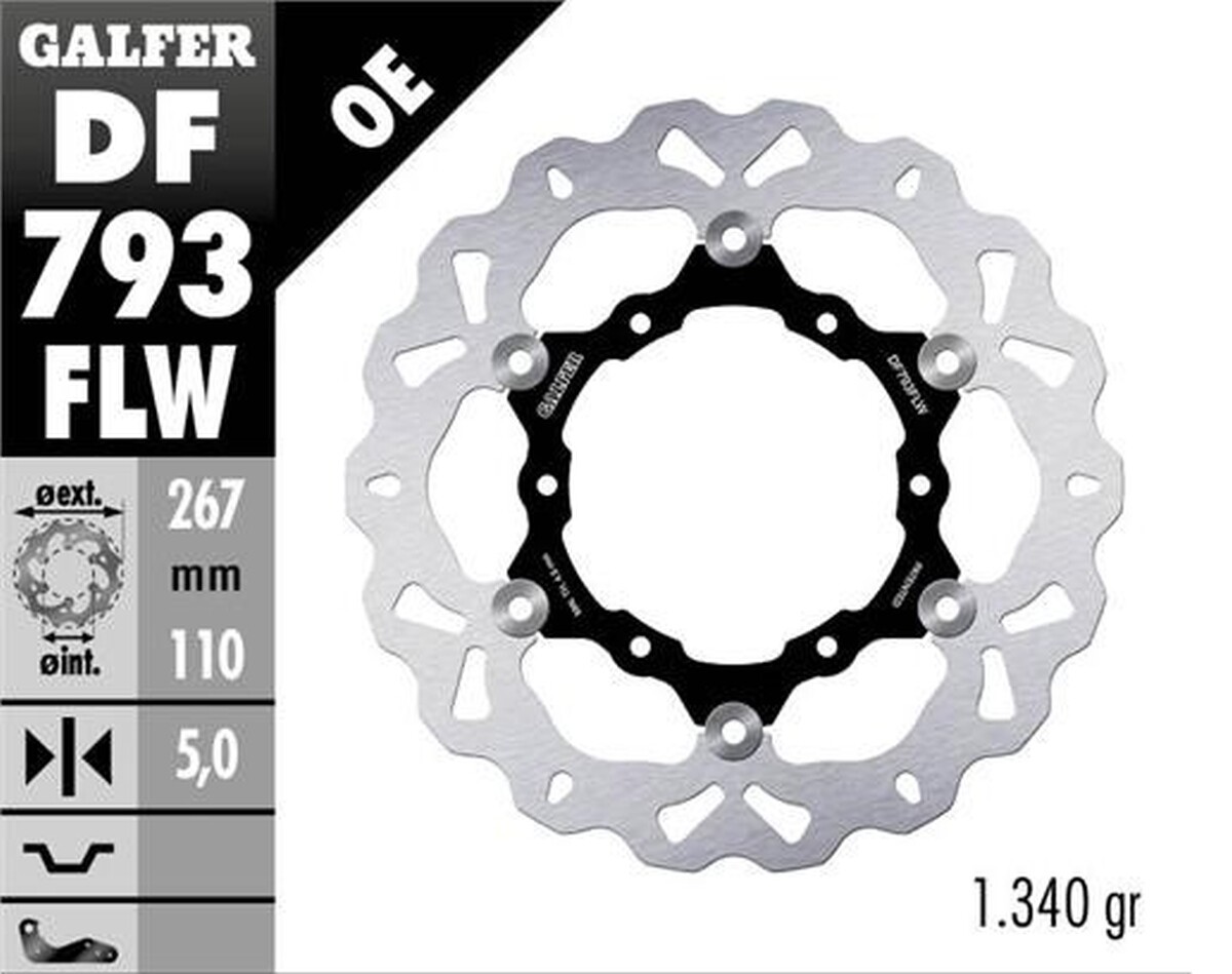 Disque de frein arrière pour KTM 1090 anti-vibration en acier traité contre la rouille