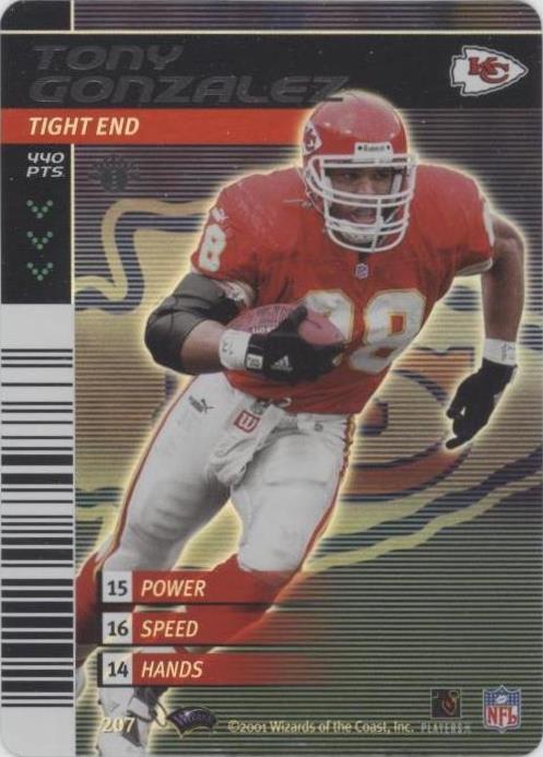 2001-02 NFL Showdown 1st Edition Tony Gonzalez #207 - 1 of 2