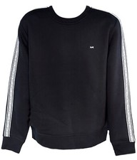 MICHAEL KORS Black White Trim Long Sleeve Logo Sweatshirt Men's Size Large 128