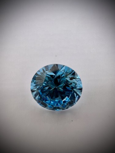 Blue Diamond 0.80 Carat Round Brilliant Cut - Picture 6 of 21