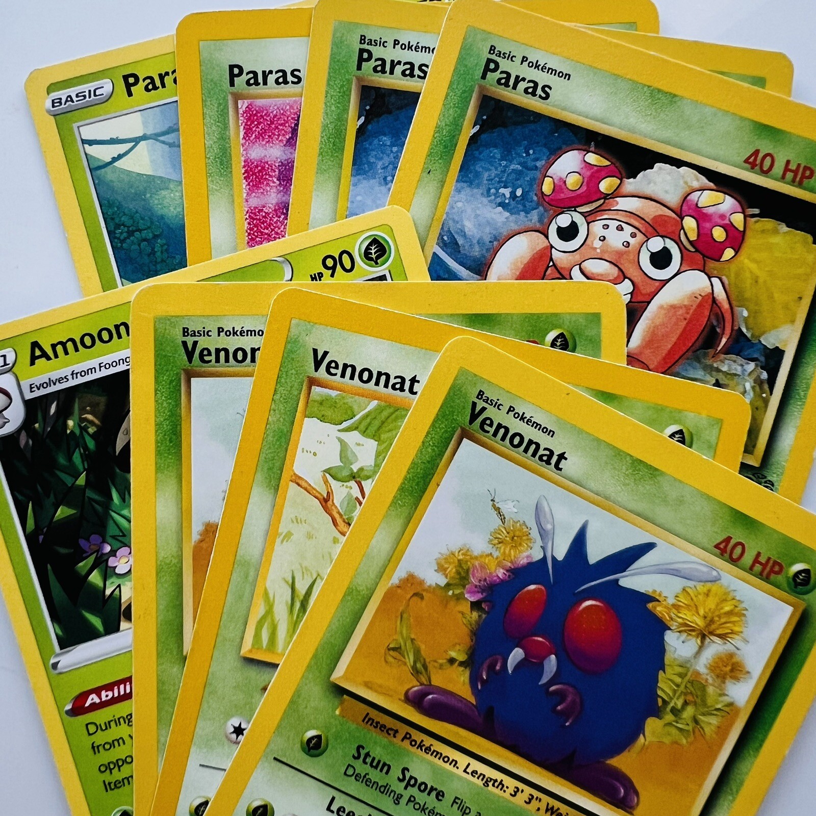 ✨8x Paras, Amoonguss, & Venonat Pokemon Card Bundle - See Description