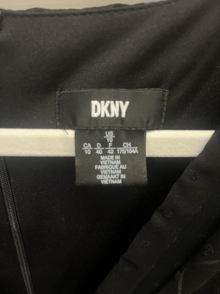 DKNY Black Floral Dress Size 10 - Image 2 of 3