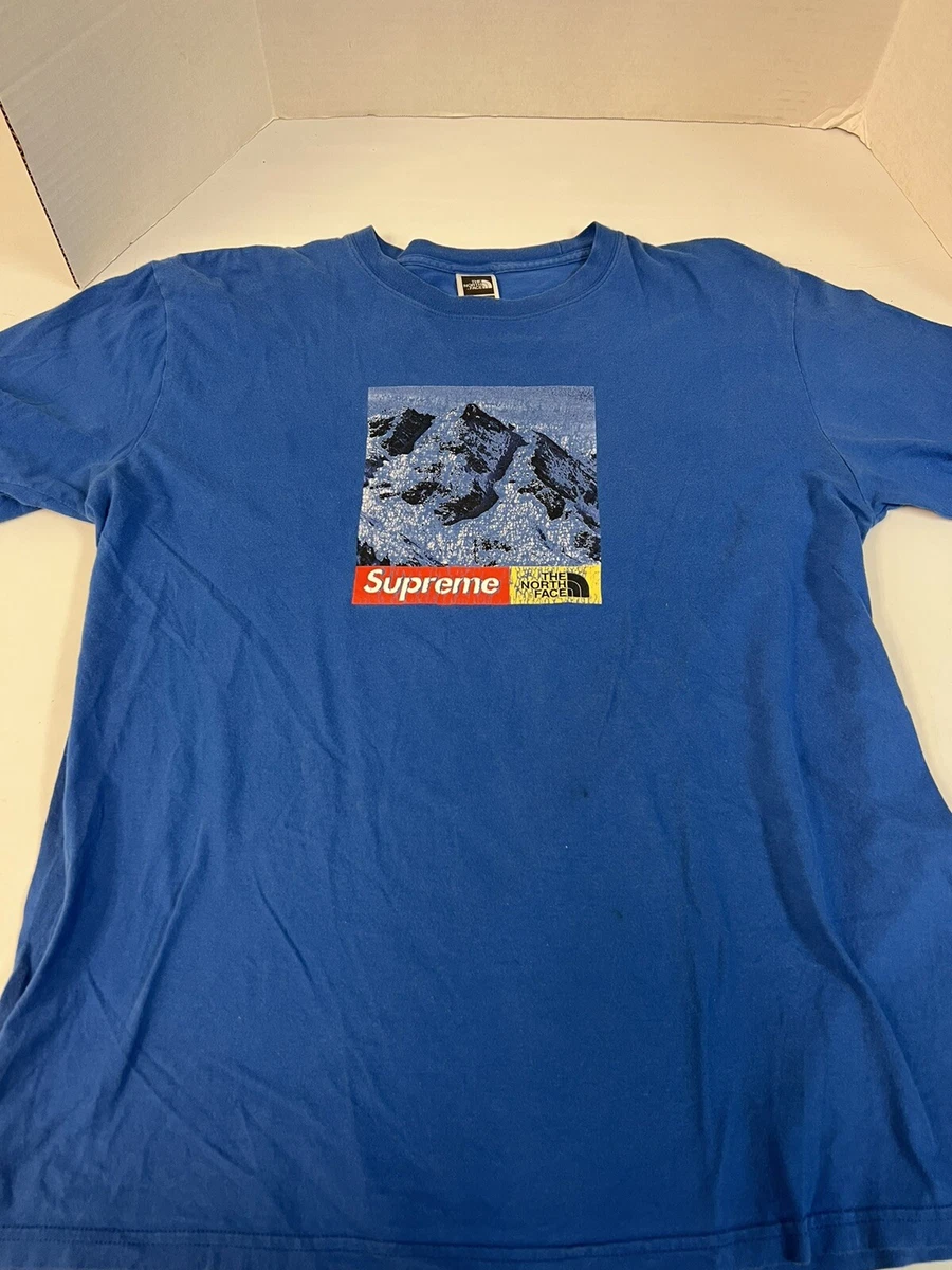 Supreme The North Face Mountain Tee Royal Size L Used FW17 | eBay