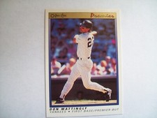 DON MATTINGLY 1991 O-PEE-CHEE PREMIER #77 NEW YORK YANKEES MLB BASEBALL NY