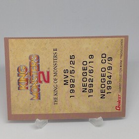 The King of Monsters 2 SNK Trading Card Gamest Collection Neo Geo Japanese 1997