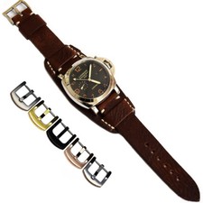 Ledermanschetten Band Buffalo Bund Pad Uhrenarmband 18,20,22,24,26 mm Cuff strap