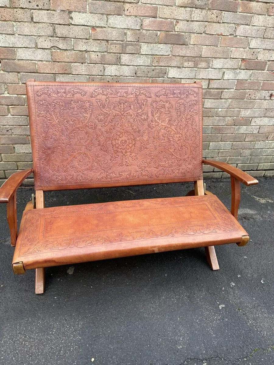 Leather folding bench deals