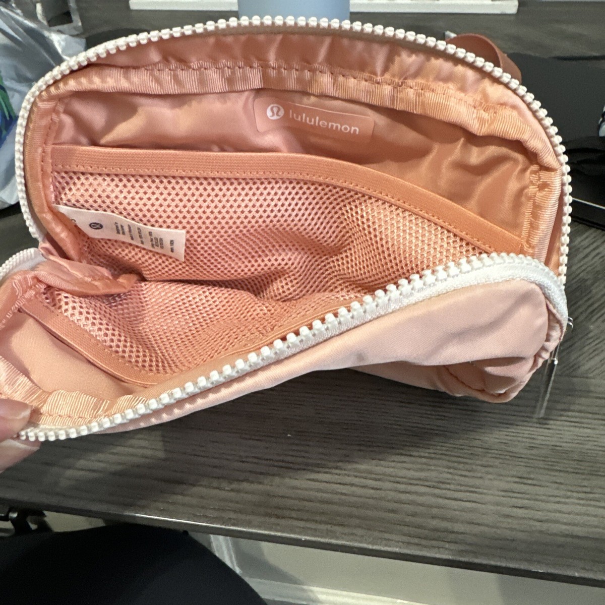 lululemon belt bag melon sorbet NWT Lululemon Everywhere Belt Bag Melon Sorbet MLSO Light Pink White Trim