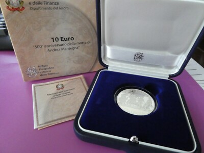 Italien, 10 Euro, 2006, Andrea Mantegna, Silber, PP, Box, Zertifikat