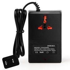 Voltage Transformer Power Converter 110V to 220V Circuit Breaker Protection V...