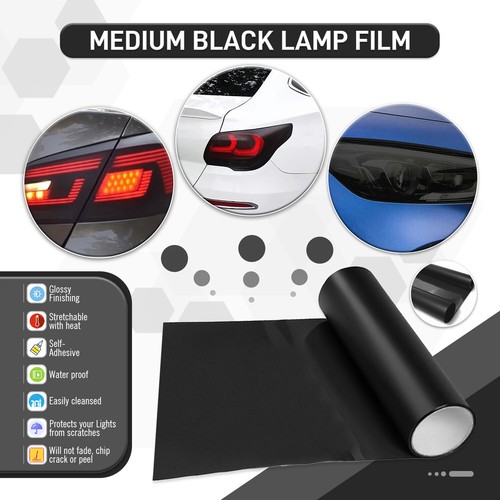 12"x24" Headlight Taillight Fog Light Tint Film Sticker Protector Accessories - Picture 23 of 23