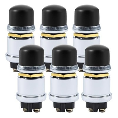 6Pcs 20A 12V 24V Waterproof Engine Start Push Button Switch for Retrofitting 