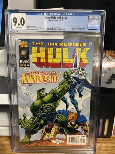 Incredible Hulk #449 CGC 9.0 🔑 GOLD KEY ISSUE 1997 1st app. Thunderbolts