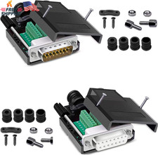 DB15 Solderless Male Female RS232 D-SUB Serial Adapters, 16Mm Thinner 15 Pin Por