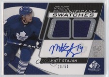 2008-09 SP Game Used Edition SIGnificant Swatches 20/50 Matt Stajan Auto 10gc