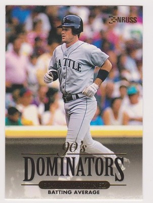 1993 Donruss/Leaf Edgar Martinez #4 90's Dominators Insert Mariners NM or Better