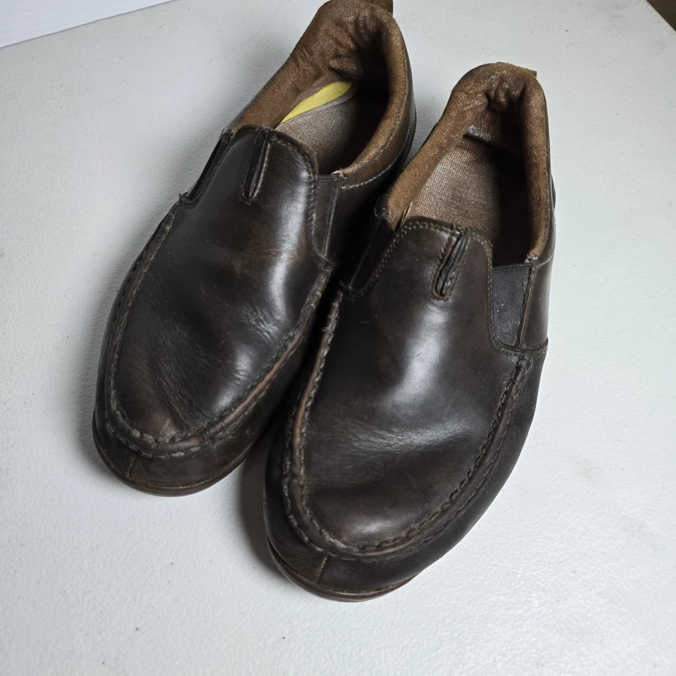 Georgia Boot Zapatos Para Hombres Talla 11M Amp Moc Puntera Zapatilla Cuero Informal Marrón Foto 2 de 4