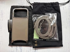 Bandolier Leather Crossbody Case For iPhone 17 Pro Elegant Tan Antique Silver