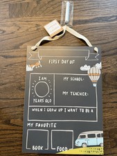 NWT School First last Day Board With Chalk