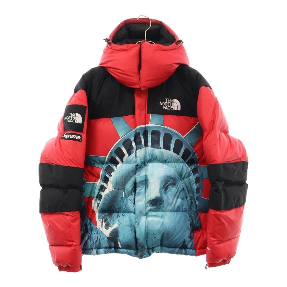 Doudoune rouge Supreme 19Aw North Face Statue of Liberty Bartolo Nd91901I