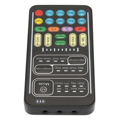 8-Mode Rechargeable Universal Phone Tablet Voice Changer Bluetooth Sound Card