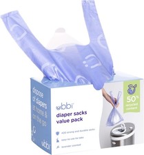 Ubbi Disposable Nappy Sacks, Lavender 400 Count Pack of 1 , 400