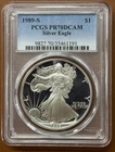 1989-S American Silver Eagle PCGS PR70DCAM PR 70 DCAM Registry Coin - TCCCX