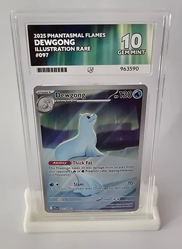 Dewgong Illustration Rare 2025 Phantasmal Flames ENG ACE 10 Gem Mint Pokemon