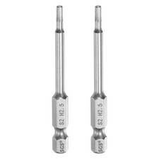 2pcs Flat Hex Screwdriver Bit 2.5mm H2.5 1/4" Hex Shank 2.56" Long Magnetic