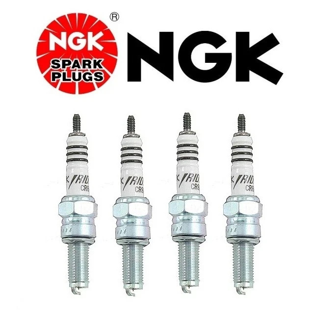 Four X NGK CR8EIX Iridium IX Resistor Spark Plugs 4218/All are Pre-Gapped