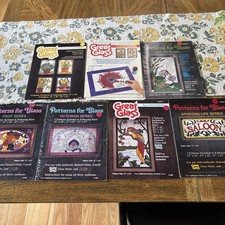 VTG Stained Glass Design How To Books Lot of 7 With Patterns Great Glass Etc..