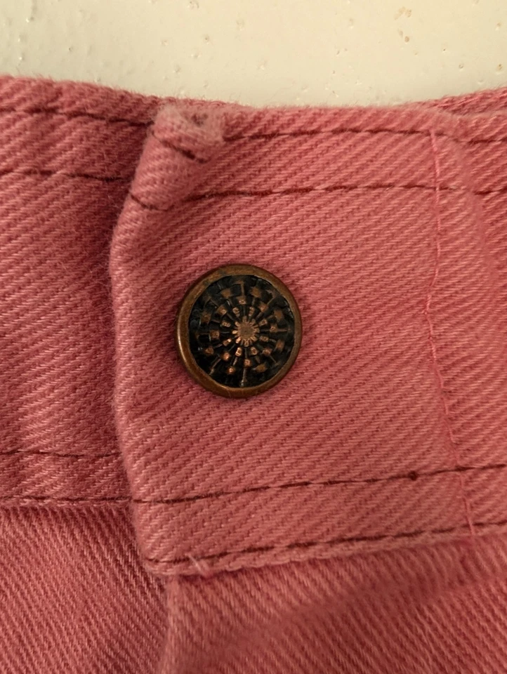 VINTAGE SEARS HIGH WAIST WIDE LEG Bell Bottoms Pants 70s Size 16 Pink - Image 3 of 4