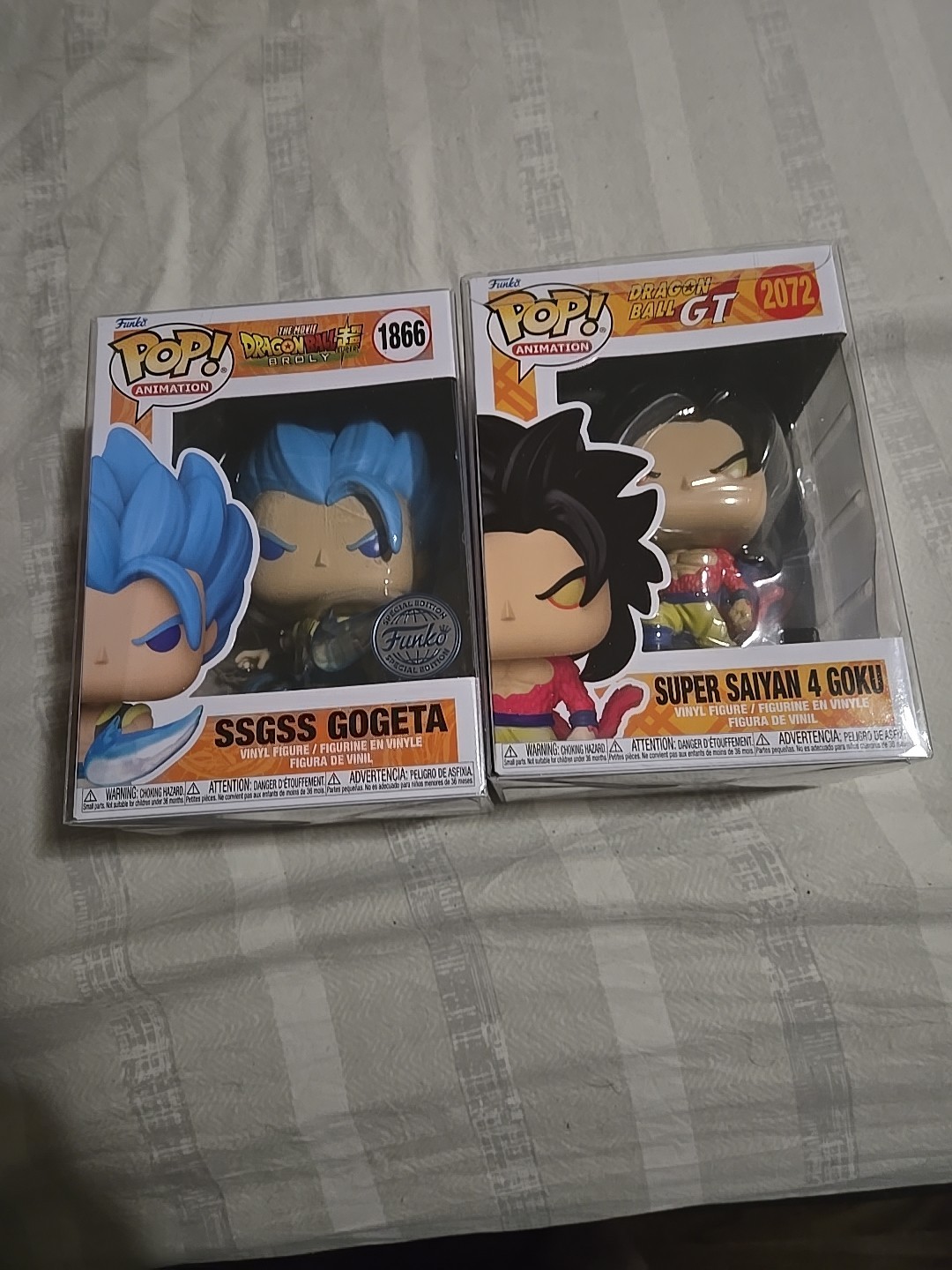 Dragon Ball Super gogeta And Dbgt ss4 goku Funko Pop Lot Mint With Box Protector